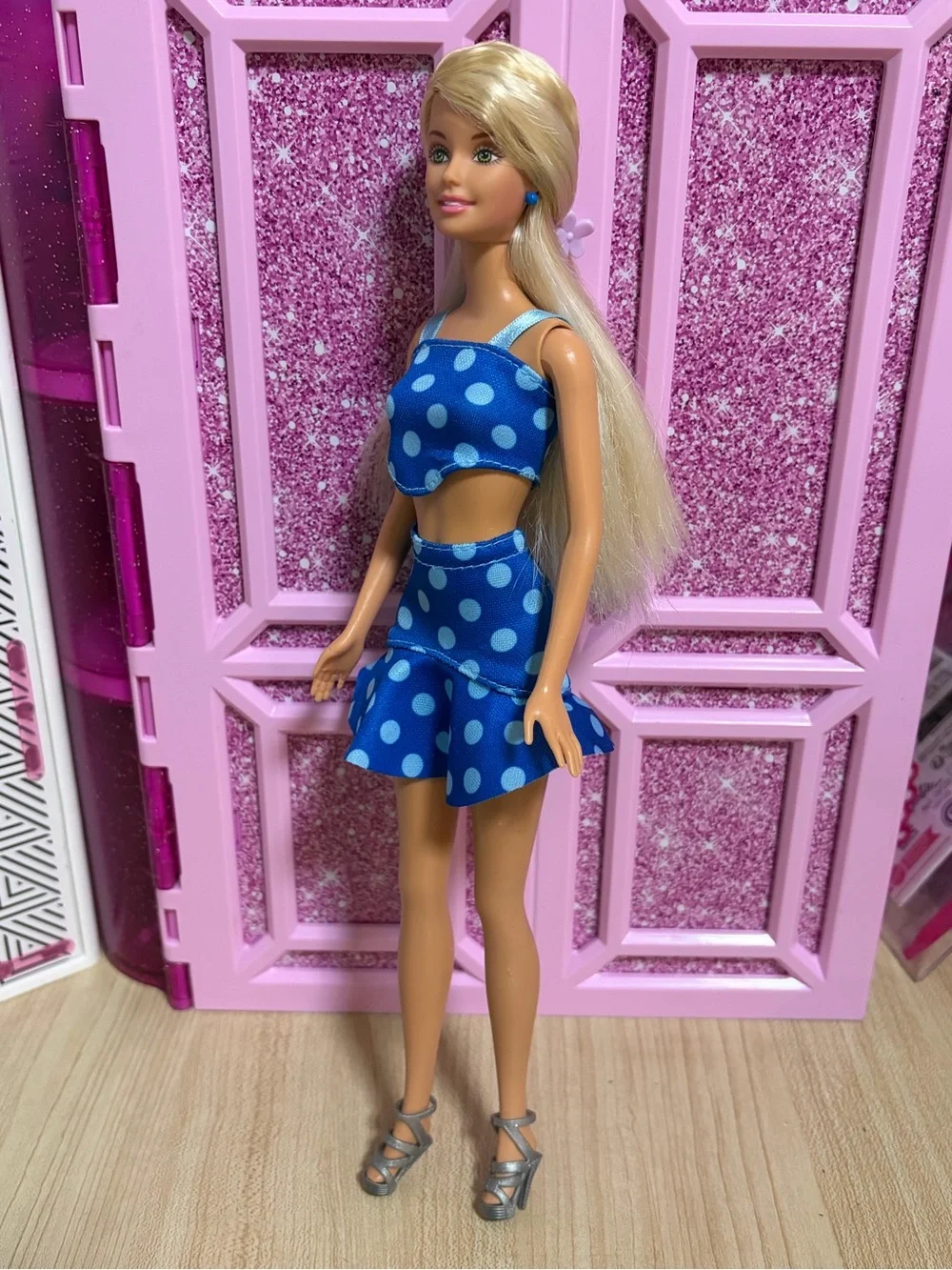 Barbie Blue Polka Dot Two-Piece Outfit